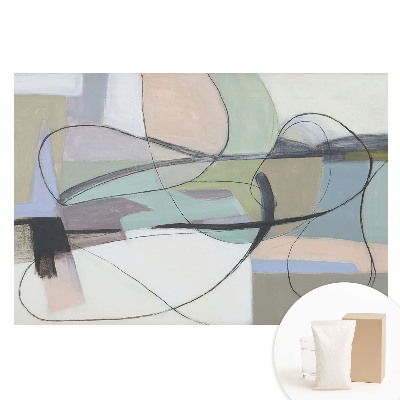 Papier peint intissé imprimé Pastels abstraits et lignes complexes