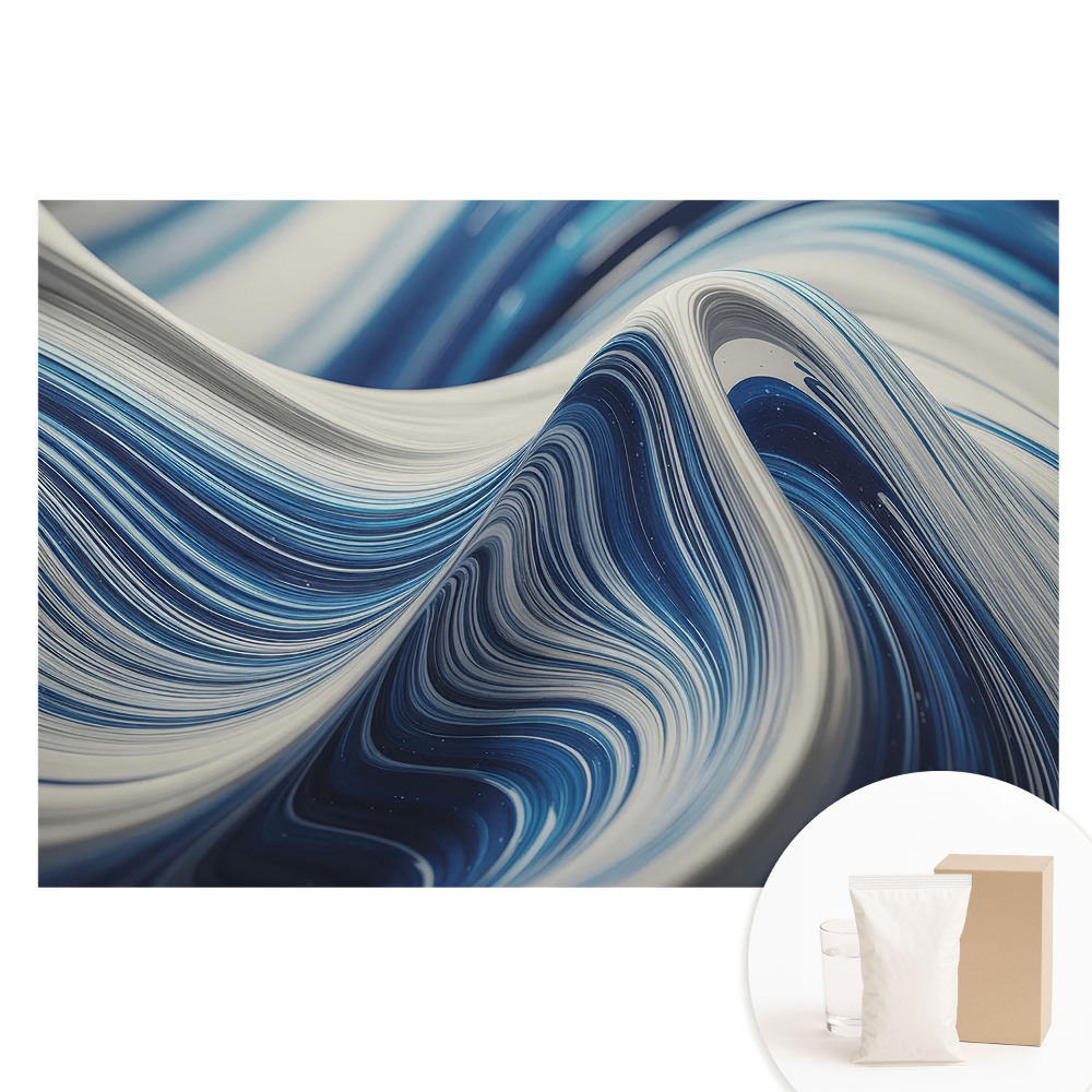Papier peint photographique intissé vagues bleues abstraites