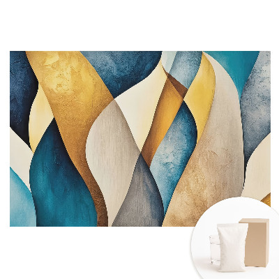 Papier peint photo imprimé sur tissu non tissé Vagues colorées, l'harmonie de la modernité