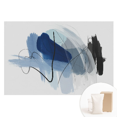 Papier peint photographique intissé Lignes et couleurs abstraites dans un style moderne