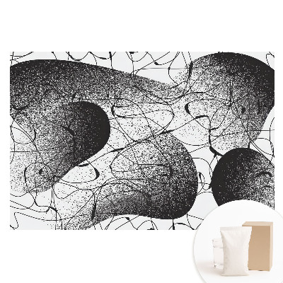 Papier peint photo sur tissu non tissé Lignes noires sur fond blanc
