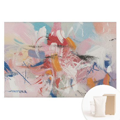 Papier peint photographique sur tissu non tissé traits abstraits colorés
