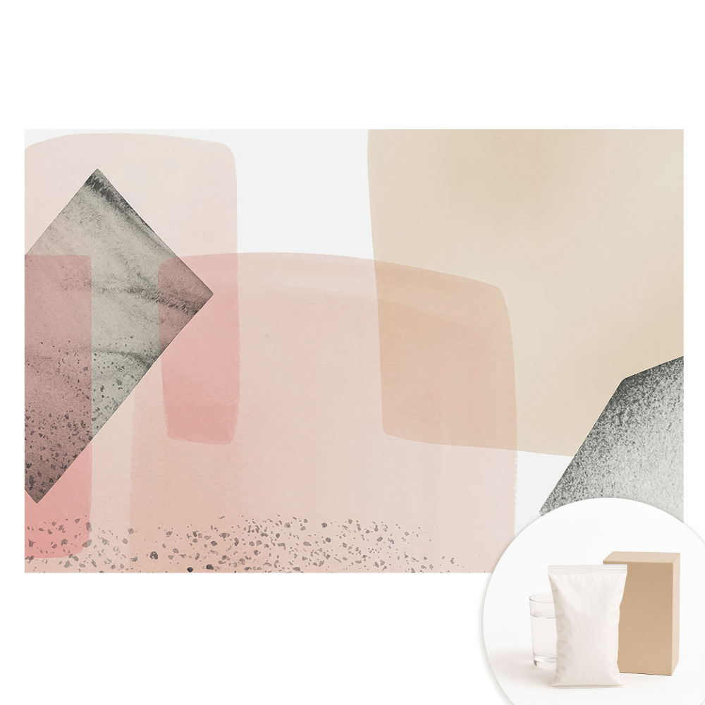 Papier peint photo sur intissé Géométrie subtile de formes pastel