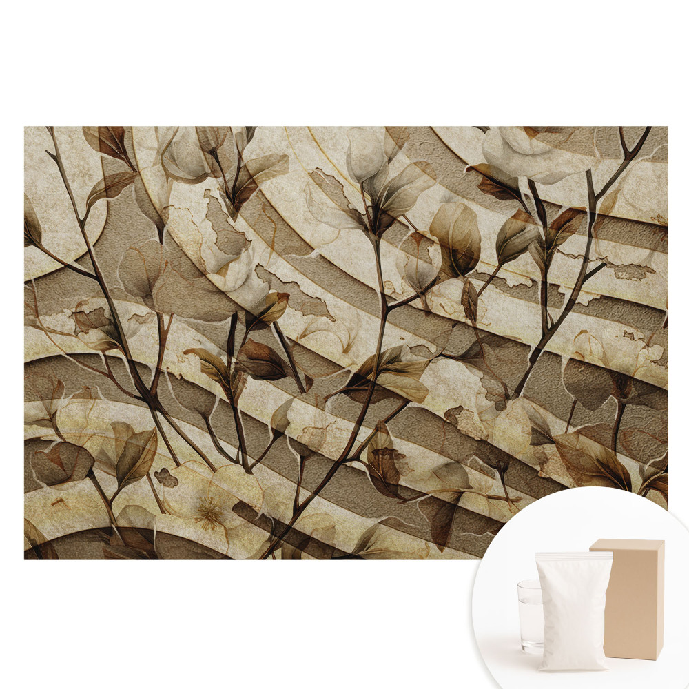 Papier peint panoramique intissé motif végétal élégance classique