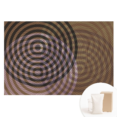 Papier peint photo imprimé sur tissu non tissé Cercles concentriques rétro moderne