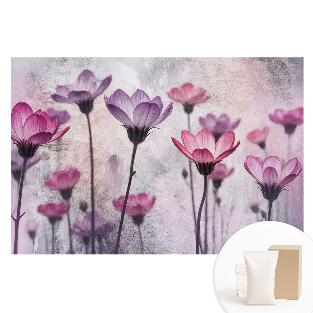 Papier peint intissé imprimé Des fleurs charmantes aux teintes pastel