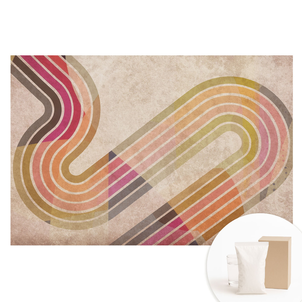 Papier peint photo grand format pour le mur lignes colorées forme abstraite