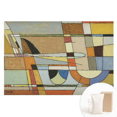 Papier peint intissé panoramique à motifs géométriques abstraits
