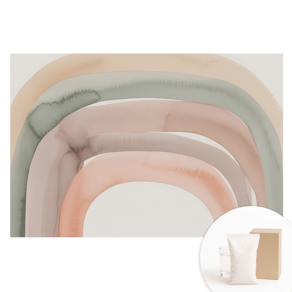 Papier peint photographique sur tissu non tissé Arcs pastel, détente et délicatesse