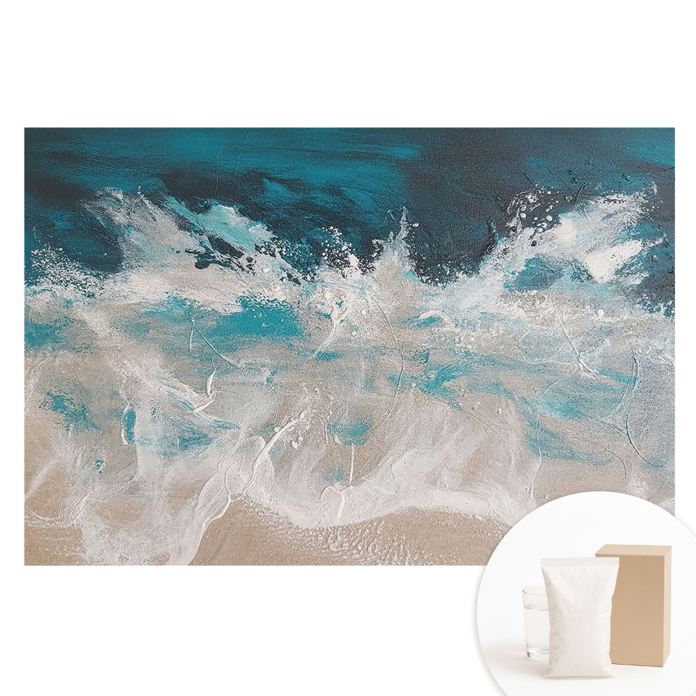 Papier peint photographique sur tissu non tissé Abstraction des vagues marines, de l'énergie et de la dynamique