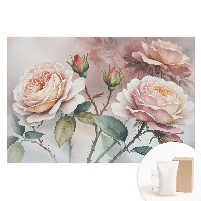 Papier peint intissé photographique à motif de fleurs romantiques et élégance classique