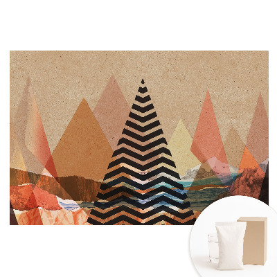 Papier peint panoramique abstrait aux motifs de triangles harmonieux