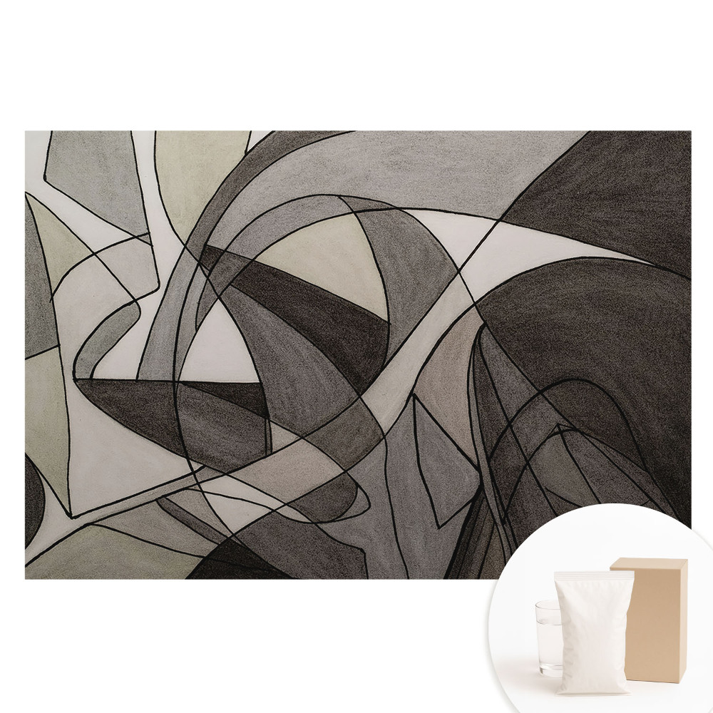 Papier peint photo sur tissu non tissé motif abstrait lignes et formes chaotiques