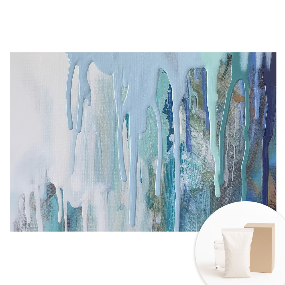 Papier peint panoramique intissé aux couleurs abstraites subtiles et saturées