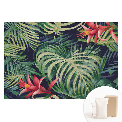 Papier peint photo grand format motif feuilles tropicales