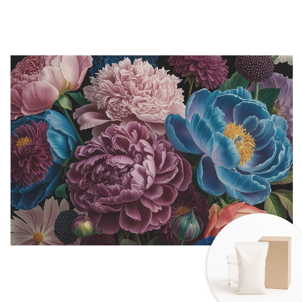 Papier peint photographique intissé Un motif floral plein de couleurs