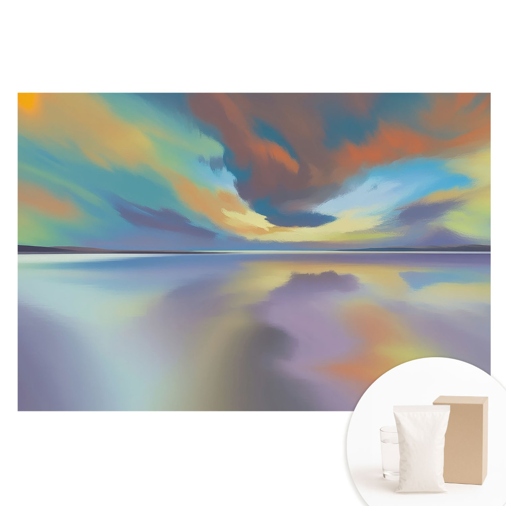 Papier peint intissé Les couleurs du reflet de l'eau créent un paysage harmonieux
