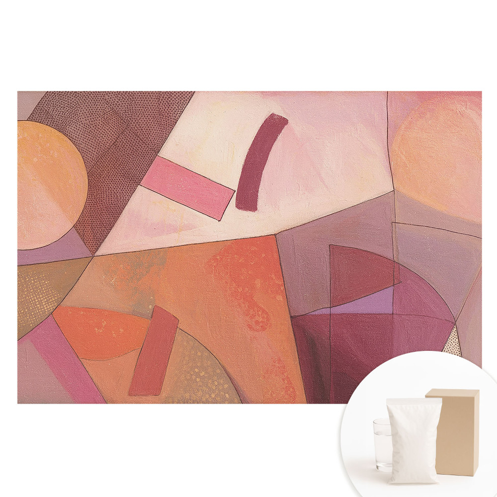 Papier peint photo grand format pour le mur Formes géométriques abstraites aux couleurs chaudes