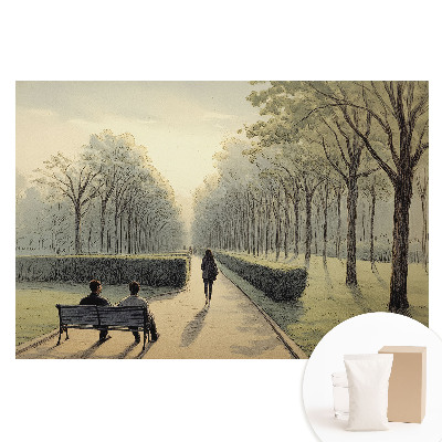 Papier peint photo sur intissé Une promenade tranquille dans un parc