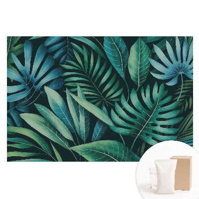 Papier peint intissé à motif de feuilles tropicales harmonieuses