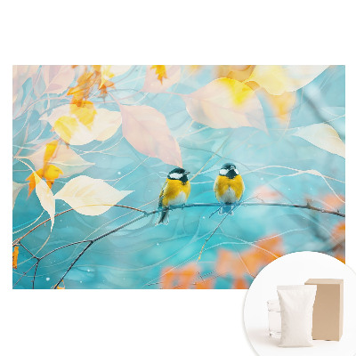 motif avec touches de feuillage sur tissu non tissé