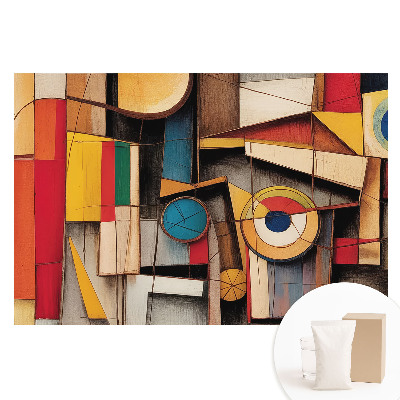 Papier peint intissé formes de couleurs abstraites