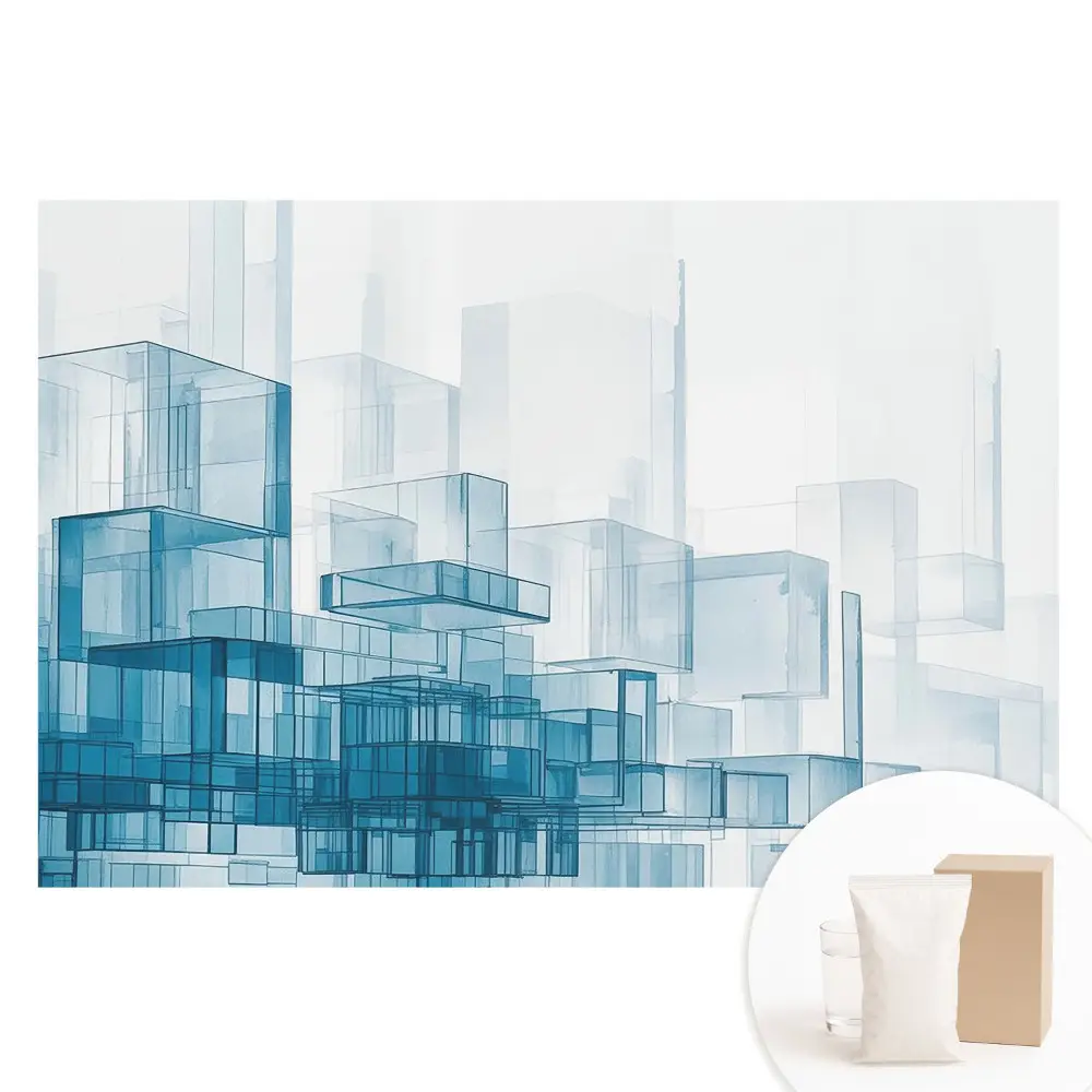 Papier peint photo grand format Modernité des cubes bleus spatiaux