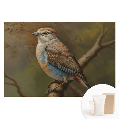 Papier peint photo grand format oiseau réaliste sur une branche