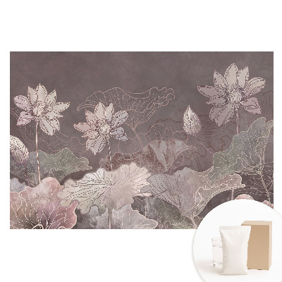 Papier peint photographique sur tissu non tissé Les fleurs de lotus, l'élégance de la nature