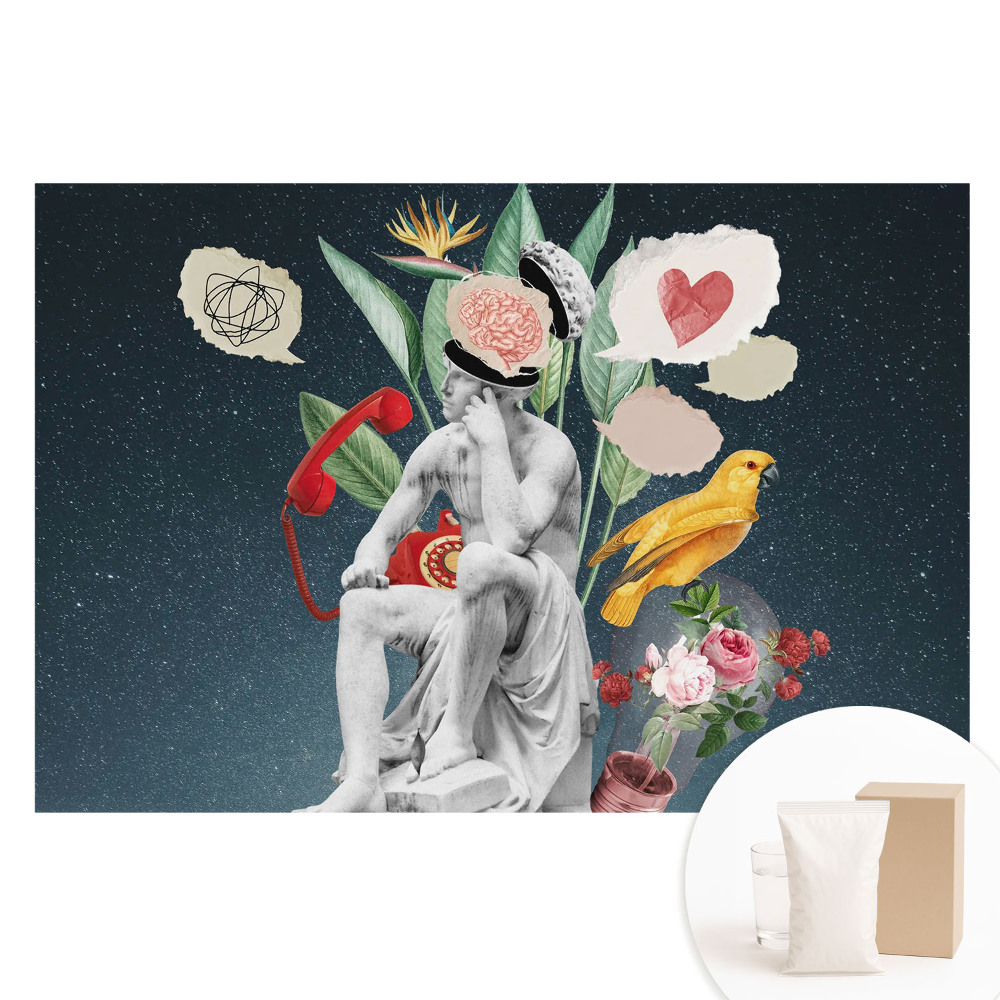 Papier peint intissé collage surréaliste créatif