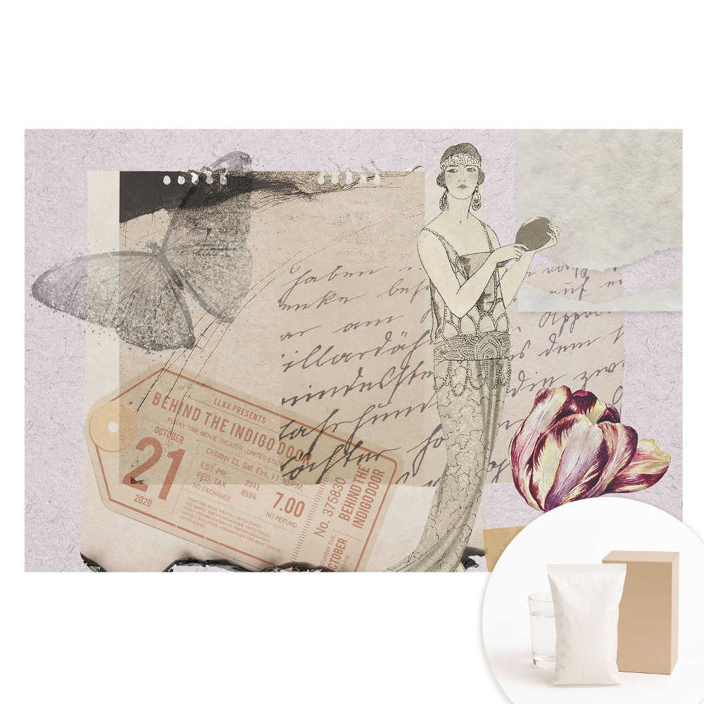 Papier peint photo imprimé sur tissu non tissé collage rétro romantique