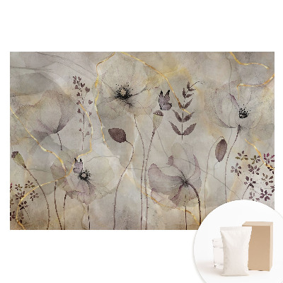 Papier peint photo imprimé sur tissu non tissé Des fleurs rustiques avec une touche d'élégance