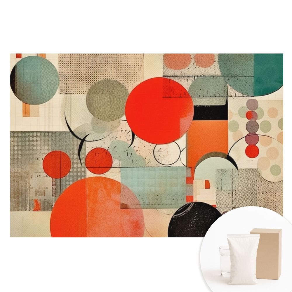Papier peint intissé imprimé Formes géométriques : cercles et rectangles