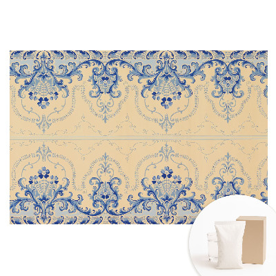 Papier peint photo intissé à motif ornemental classique bleu élégant