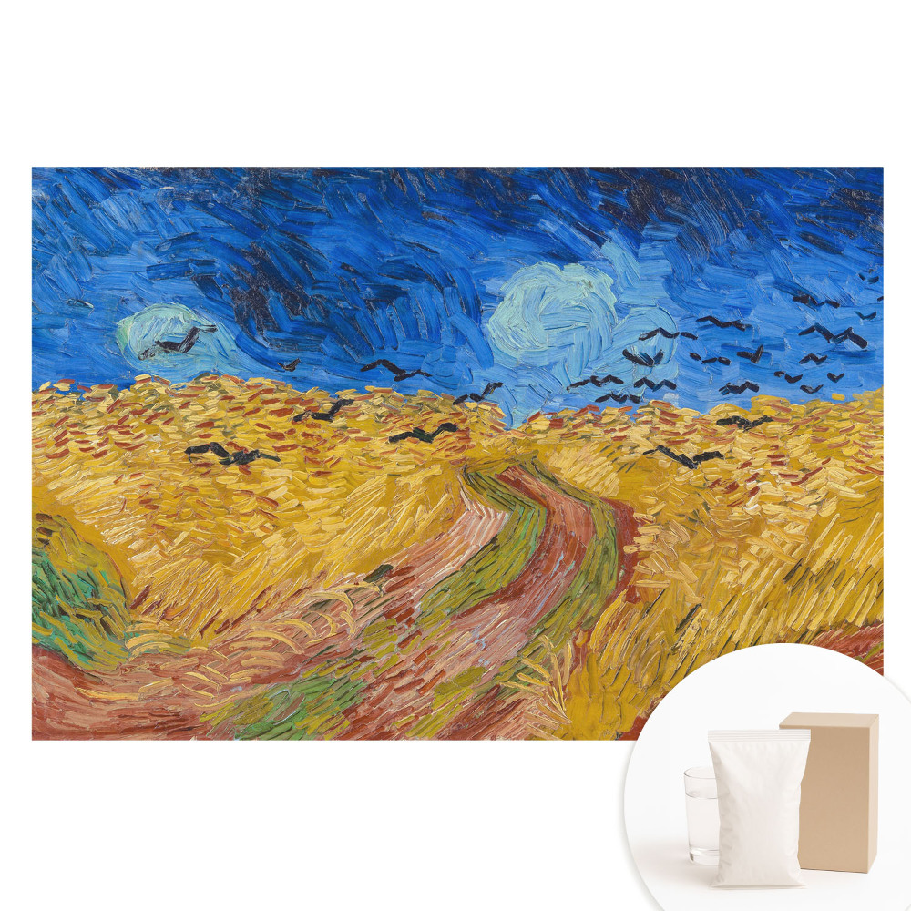 Papier peint photographique intissé Les couleurs vives des oiseaux qui ondulent dans les grains