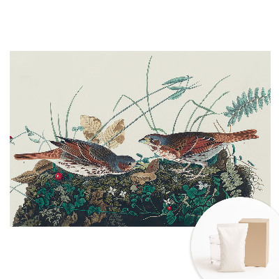 Papier peint photographique sur tissu non tissé Des oiseaux parmi la verdure