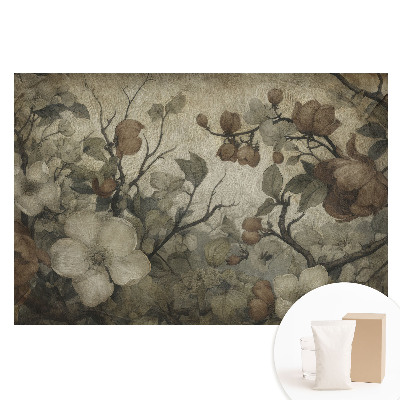 Papier peint intissé composition florale rustique