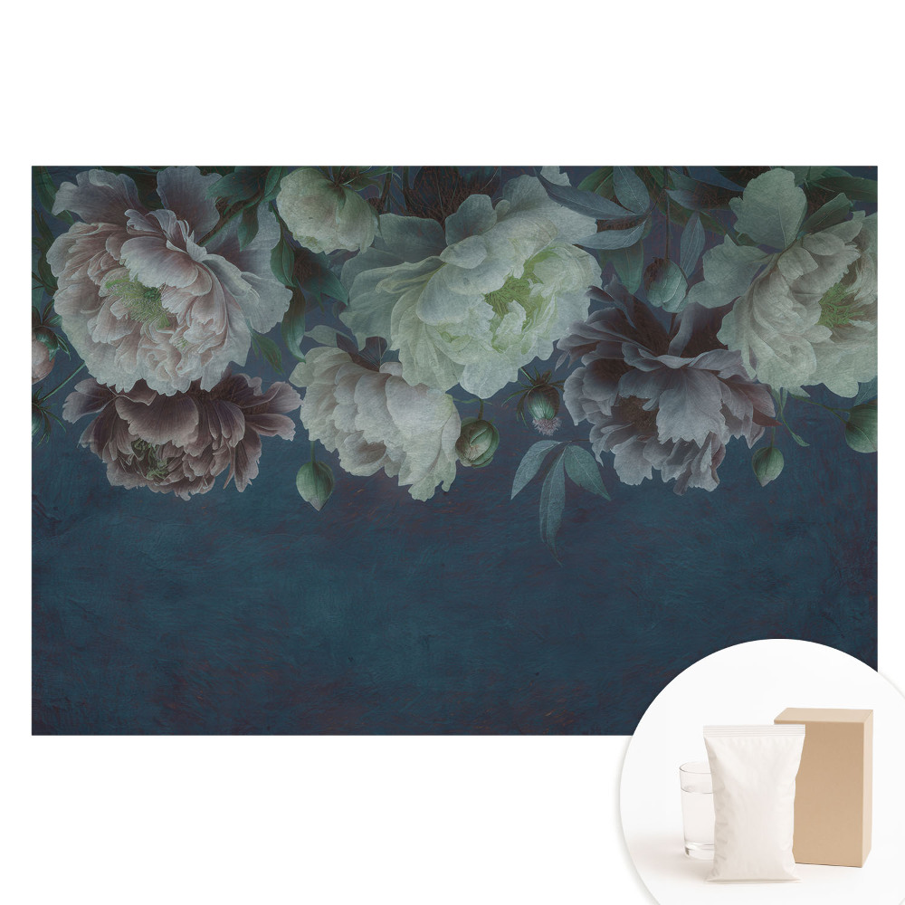 Papier peint photo grand format pour le mur Fleurs sur fond sombre