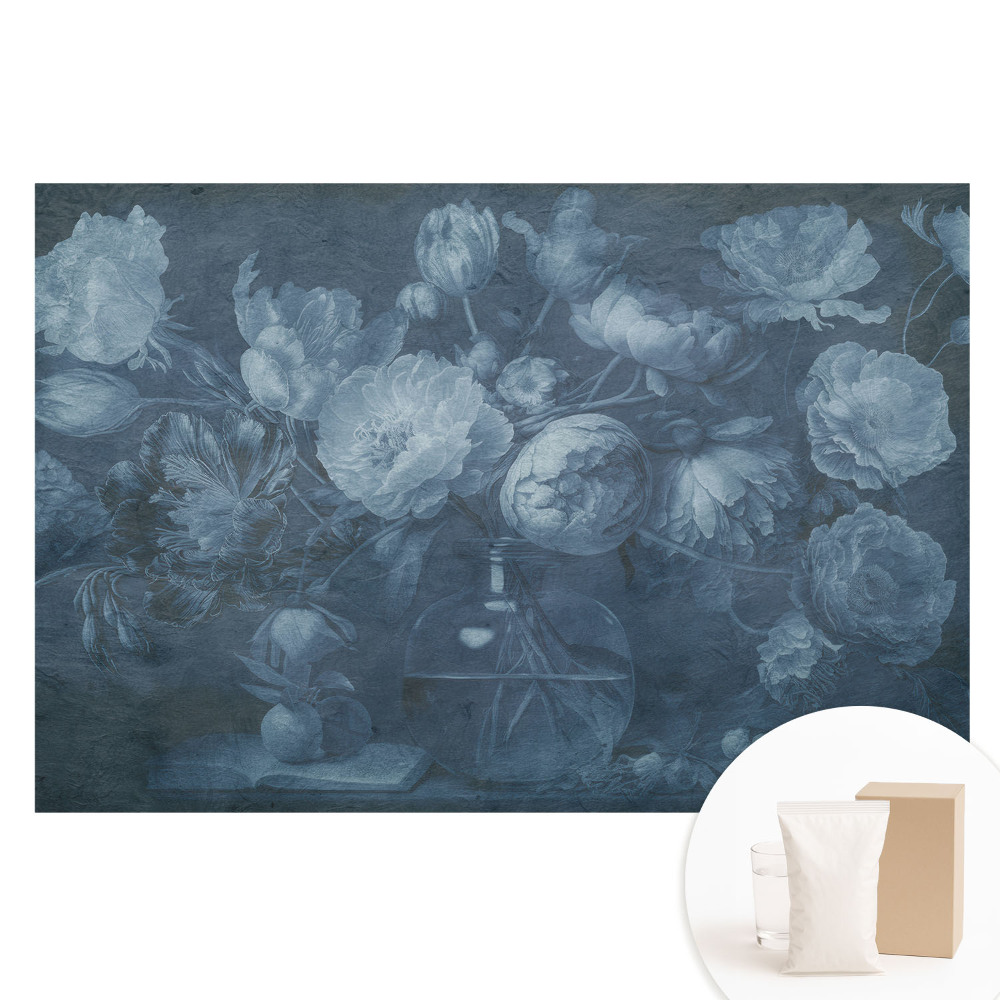 Papier peint photo imprimé sur tissu non tissé Fleurs dans un vase en verre, style classique