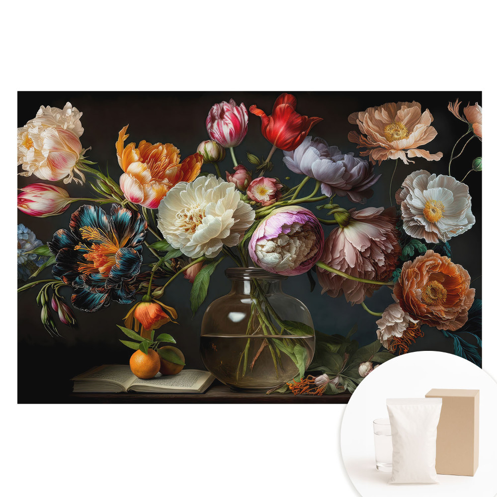 Papier peint photographique sur tissu non tissé Composition florale dans un vase