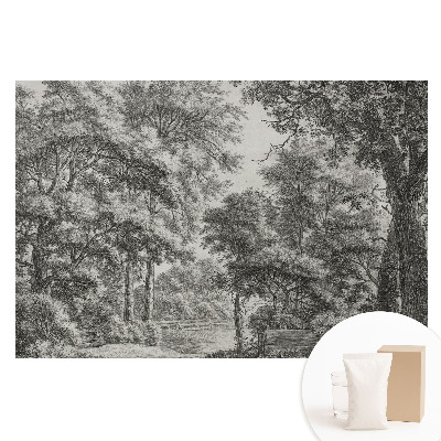 Papier peint photo panoramique Paysage forestier harmonieux et paisible