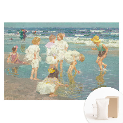 Papier peint photo grand format pour le mur Enfants au bord de la mer, années d'enfance