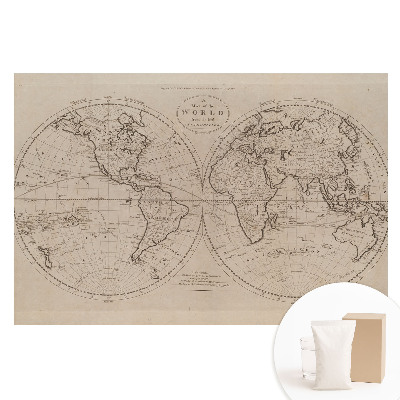 Papier peint intissé panoramique carte du monde historique