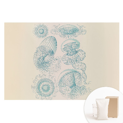 Papier peint photographique intissé Dessins subtils de méduses marines