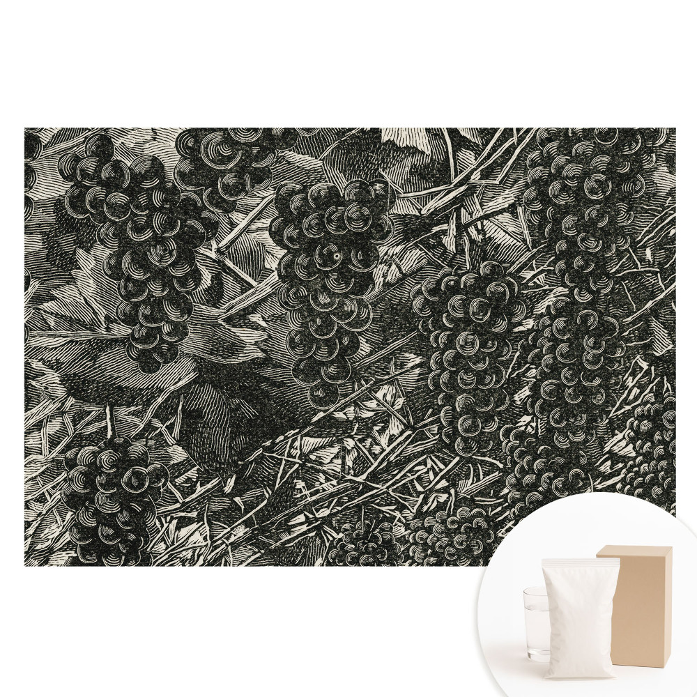 Papier peint intissé à motif classique de grappes de raisin