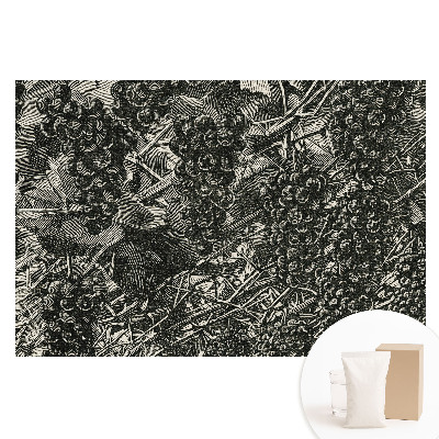 Papier peint intissé à motif classique de grappes de raisin