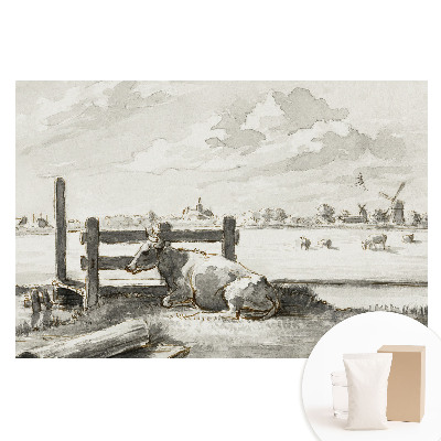 Papier peint intissé imprimé Un paysage idyllique dans un style classique