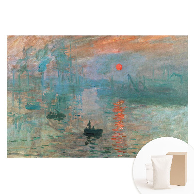 Papier peint panoramique intissé Port impressionniste au coucher du soleil