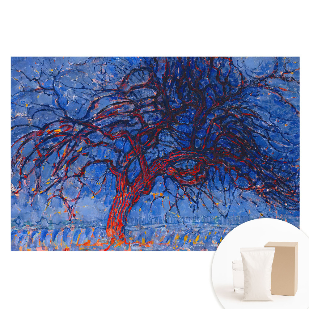 Papier peint photographique intissé Abstraction expressive du bleu