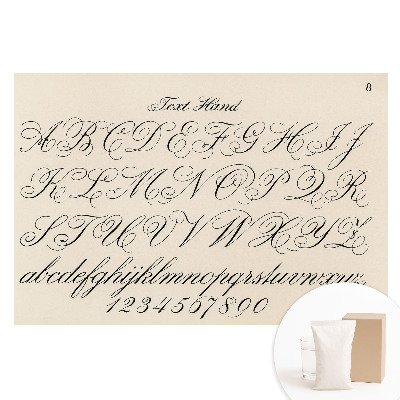 Papier peint photo sur tissu non tissé Alphabet calligraphique orné de fioritures élaborées